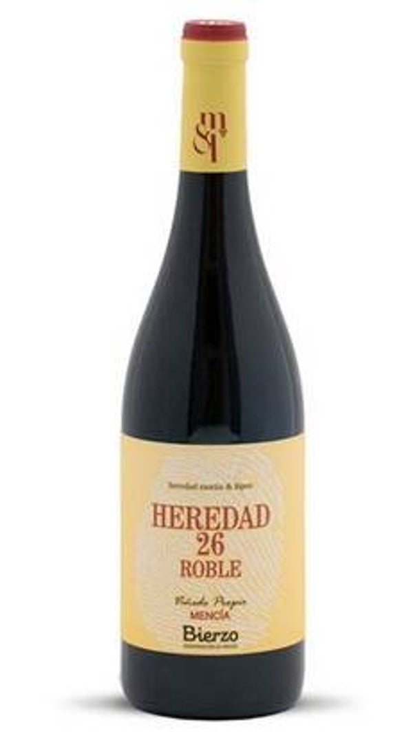 Vino Tinto Heredad 26 Roble Crianza Mencia 750ml (Heredad Moran & Lopez) - Bierzo