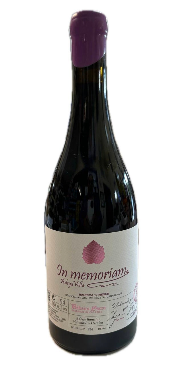 Vino Tinto In Memoriam Barrica Brancellao - Mencia - Garnacha 750ml (Adega Vella) - Ribeira Sacra