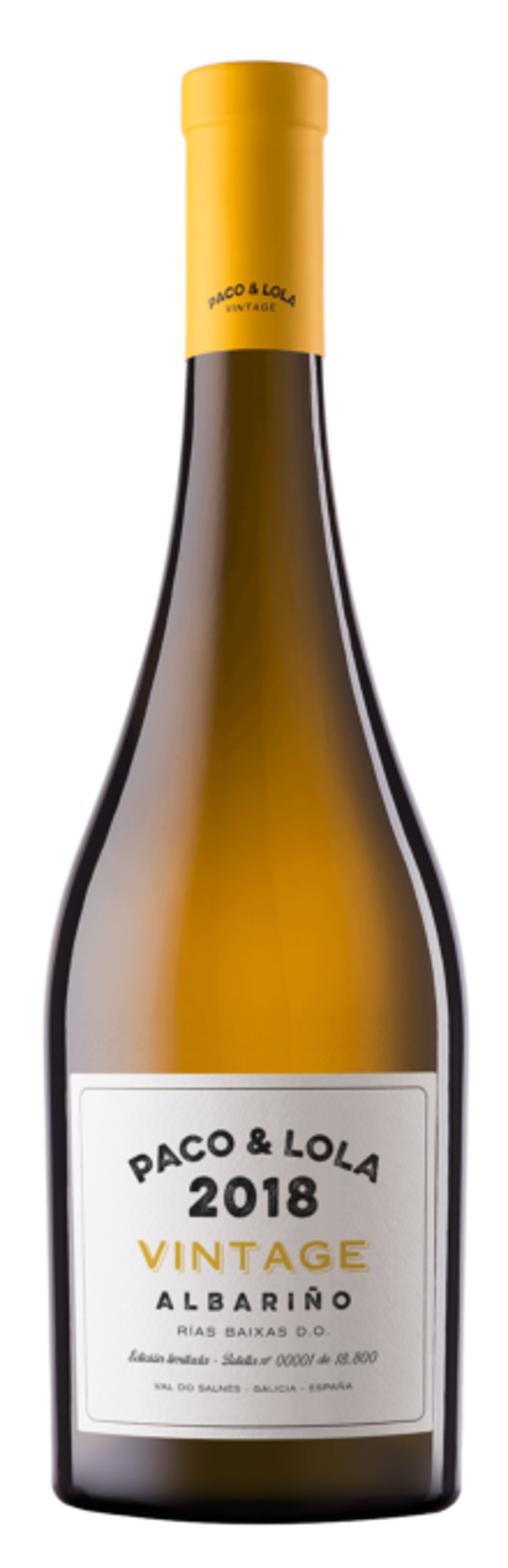 Vino Blanco Paco & Lola Vintage 2018 Albariño 750ml (Paco & Lola) - Rías Baixas