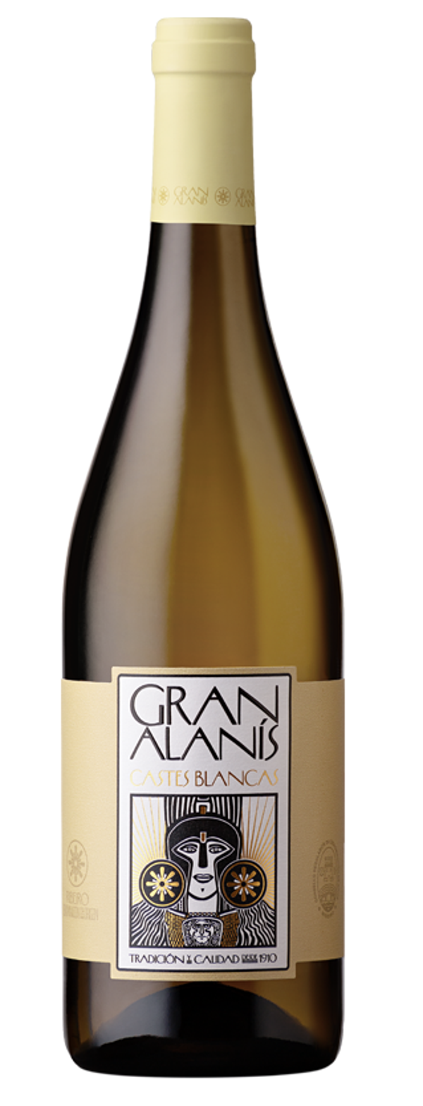 Vino Blanco Gran Alanis Castes Blancas Godello, Treixadura, Loureira y Albariño 750ml (Bodegas Alanis / Bodegas Gallegas) - Ribeiro
