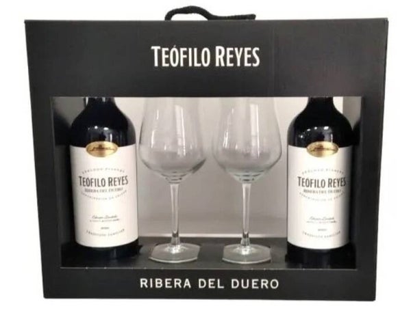 Vino TInto Teofilo Reyes Tempranillo (2 botellas de 750ml con 2 copas)  (Bodegas Reyes) - Ribera de Duero