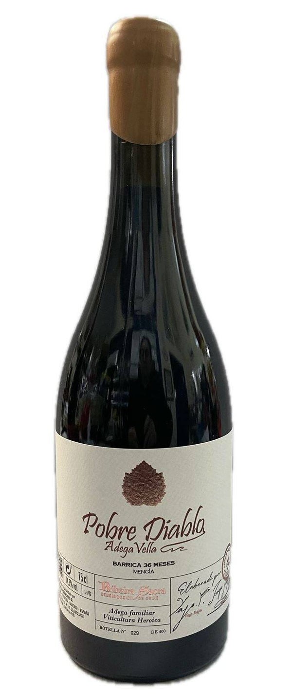 Vino Tinto Pobre Diablo Barrica Mencía 750ml (Adega Vella) - Ribeira Sacra