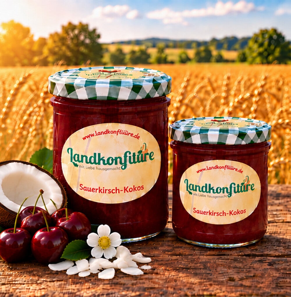 Sauerkirsch-Kokos - Fruchtaufstrich