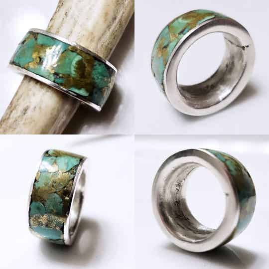 Turquoise channel ring