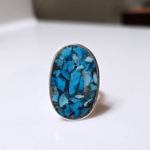 Turquoise spoon ring