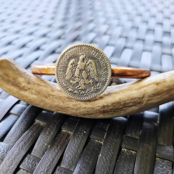 Silver pesos cuff