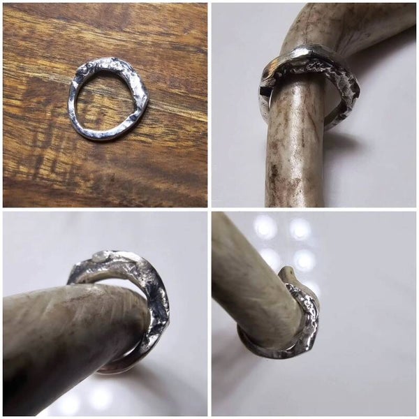Molten silver ring