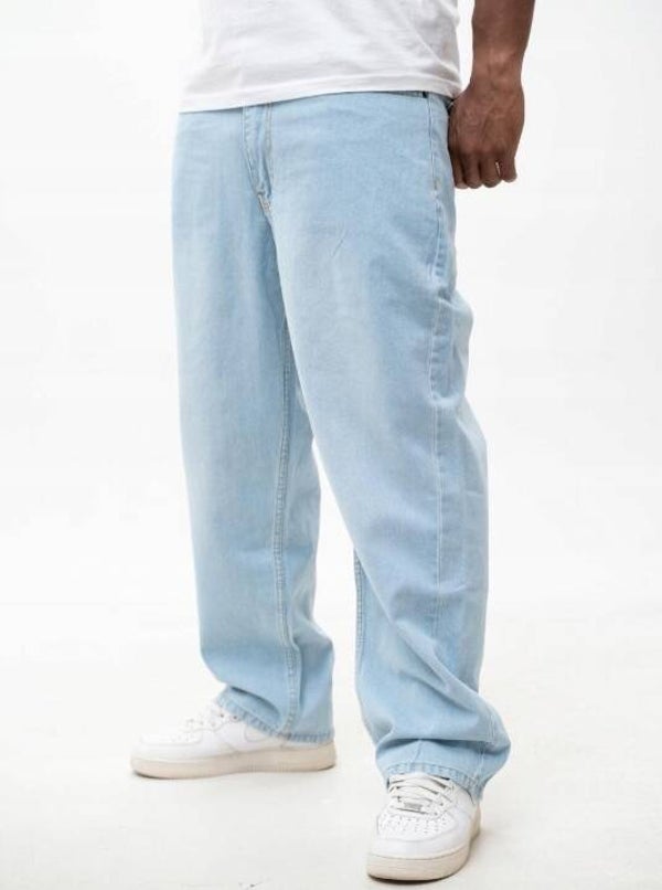 JEANS LARGHI LUCKY DICE RICAMI BLU SCURO