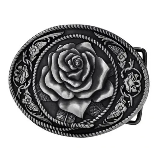 Fibbia per cintura Western Cowgirl rosa 1461