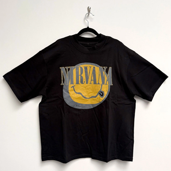 Nirvana Unisex Oversized Boxy T-Shirt: Evergreen (Black)