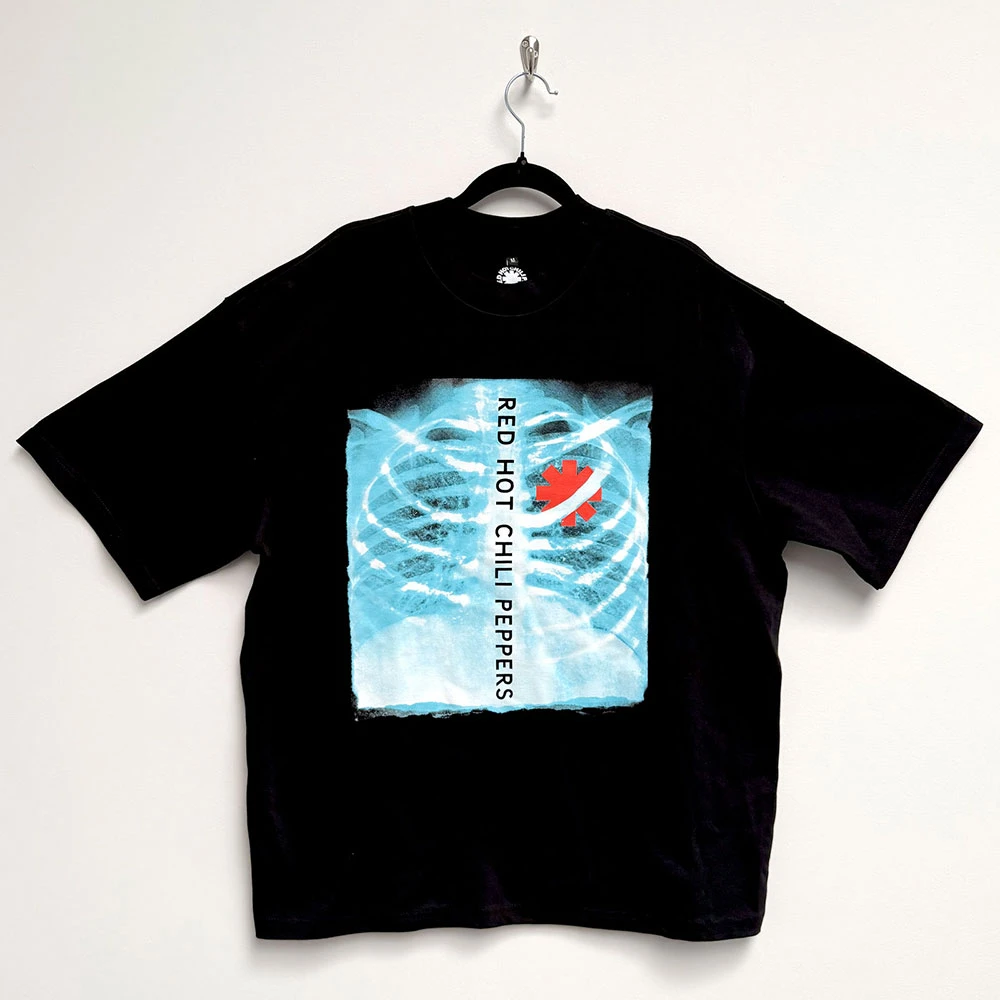 Red Hot Chili Peppers Unisex Oversized Boxy T-Shirt: X-Ray (Black)