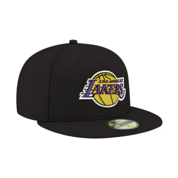 CAPPELLO ADERENTE LOS ANGELES LAKERS 59FIFTY NEW ERA COLORI NERI DELLA SQUADRA