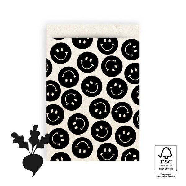 3 cadeauzakjes smileys maat L