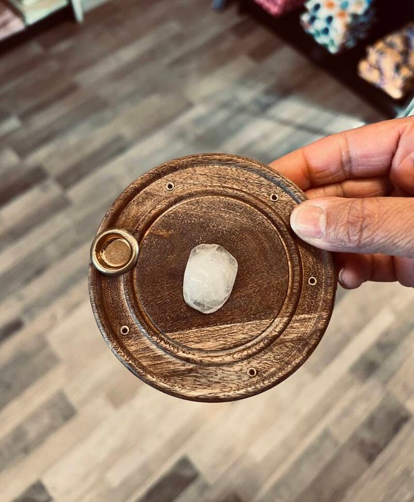 wierookhouder met rozenkwarts