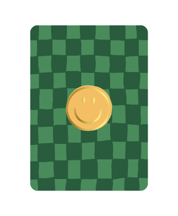 kaart met smiley groen