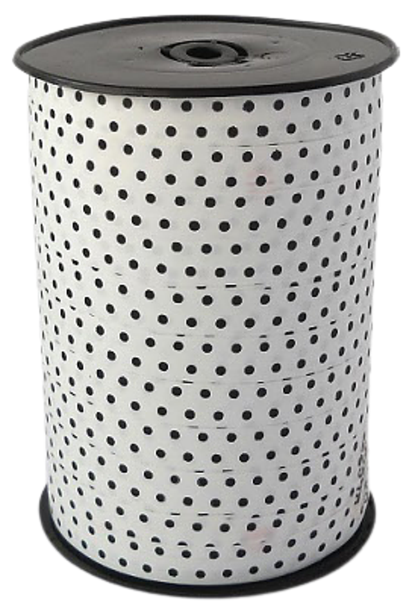 lint wit met zwarte stippen