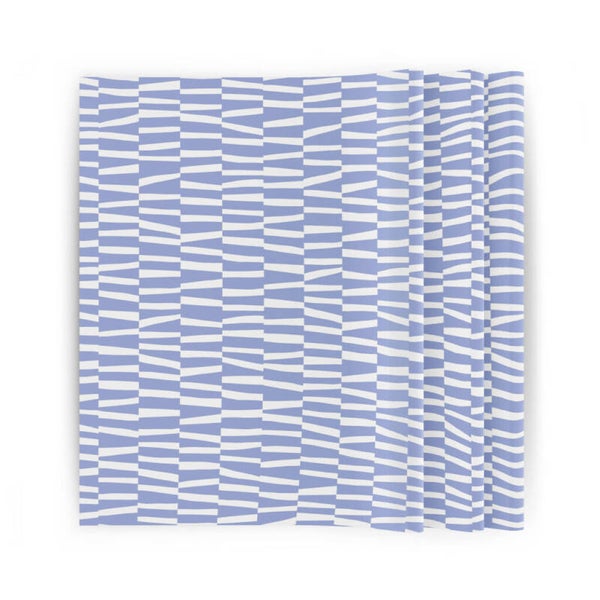 5 vellen zijdepapier bold lines blauw wit