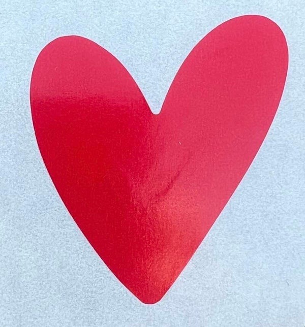 10 stickers hartje rood