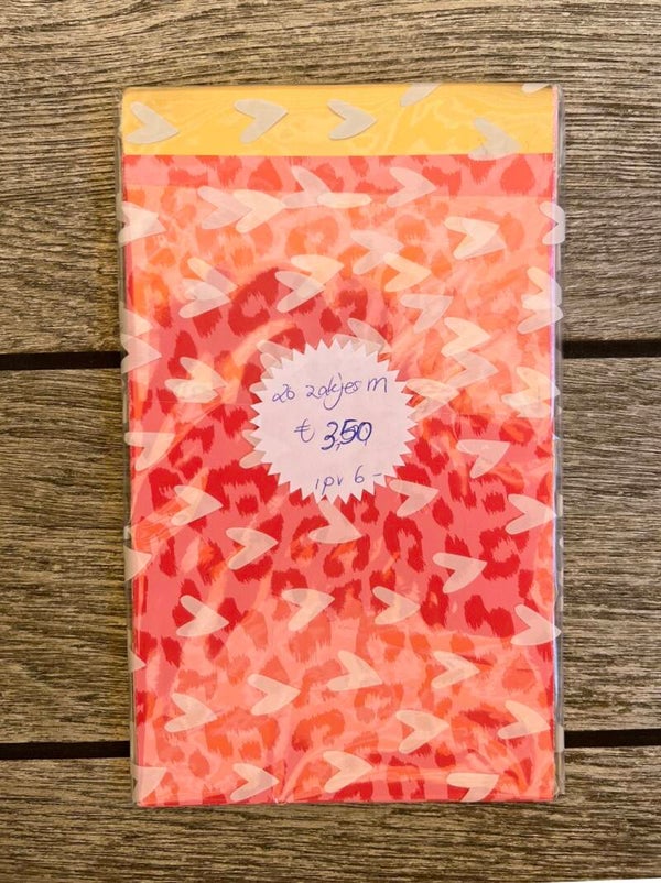 voordeelset van 20 gekleurde zakjes maat M