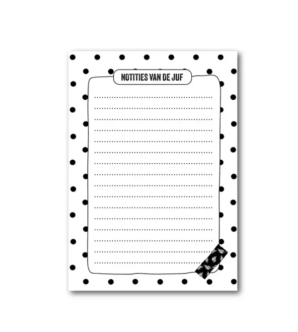 notitieboekje voor de juf