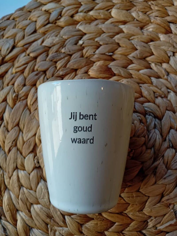 Glitter en Grime mok '' Jij bent goud waard "