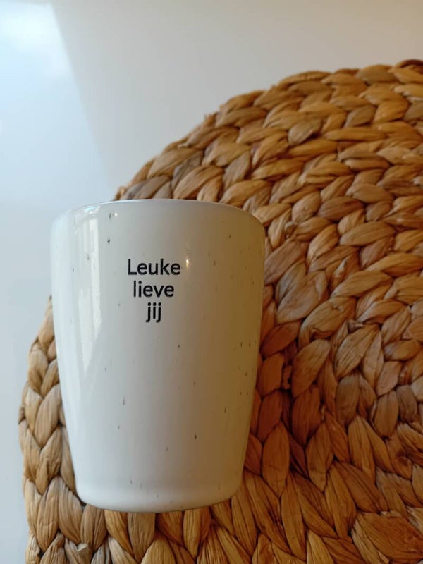 Glitter en Grime mok '' Leuke lieve jij''