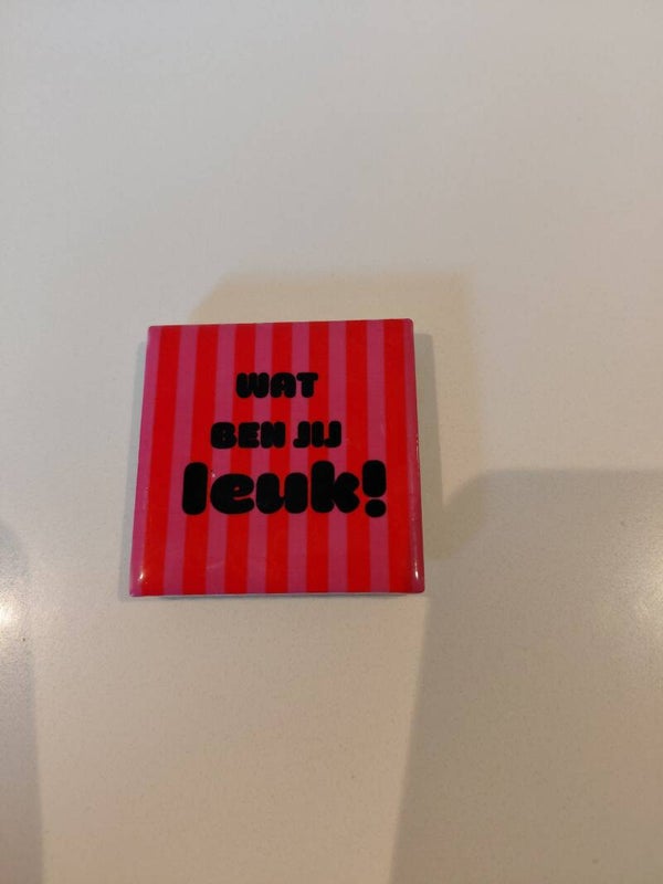 Magneet tegeltje '' Wat ben jij leuk! ''