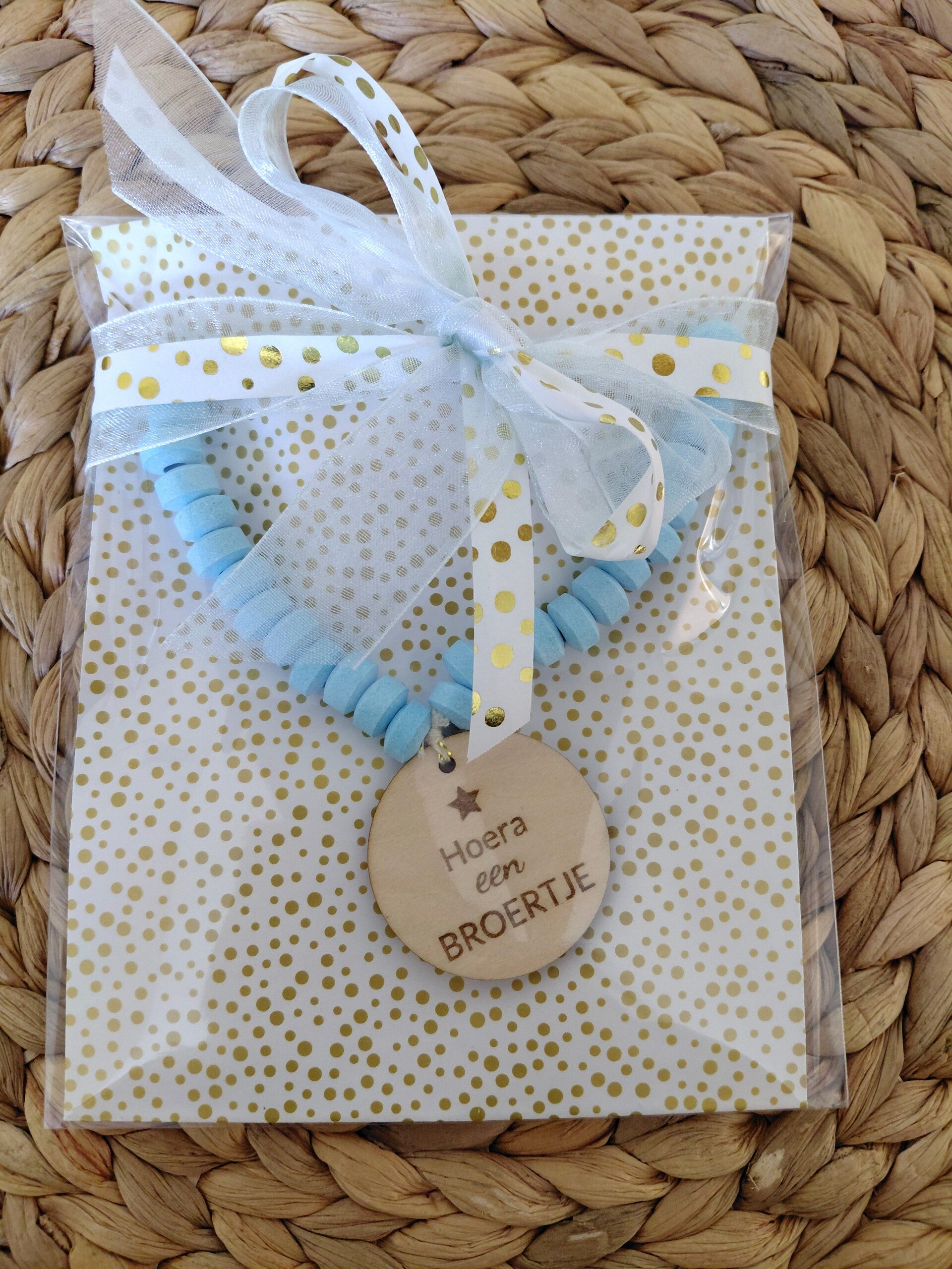 Glitter en Grime ketting '' HOERA een broertje''