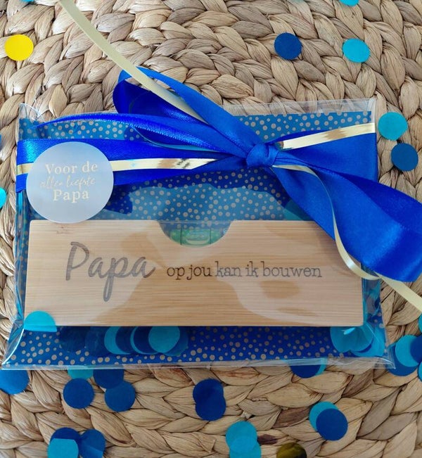 Glitter en Grime waterpasser/opener  '' Liefste papa/opa ''