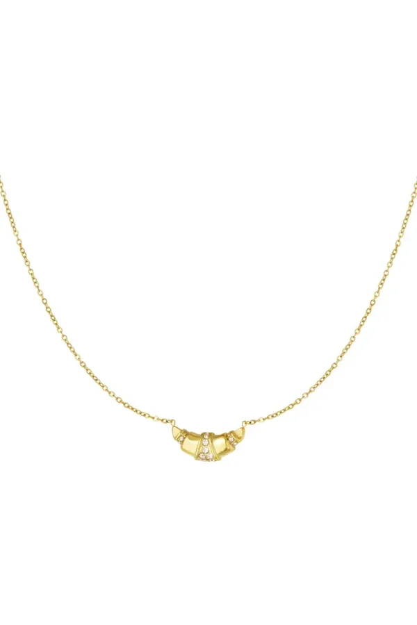 glitter croissant ketting