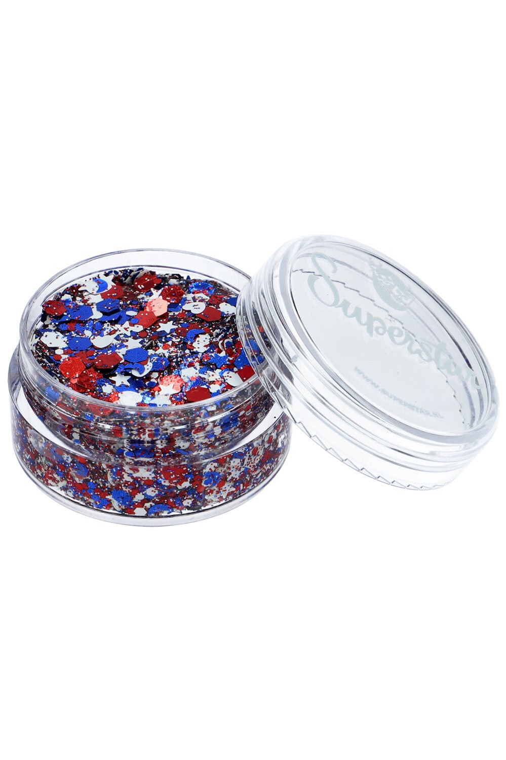 Superstar Chunky Glitter Crème 10 ml Red, White & Blue