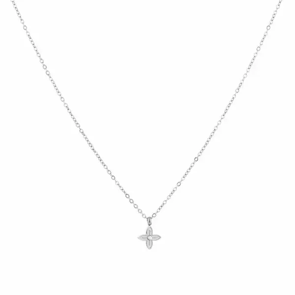 bloem met parel ketting