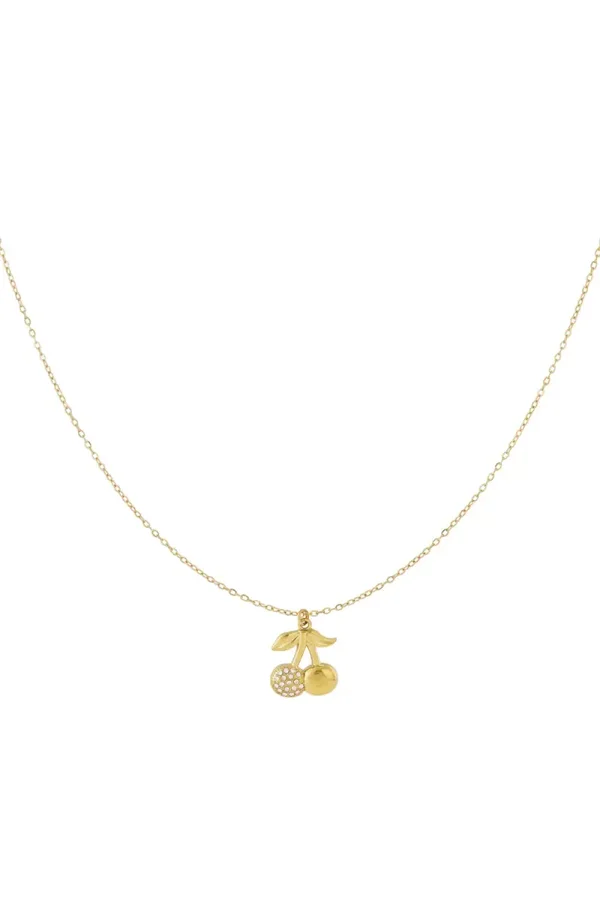Glitter kersen ketting