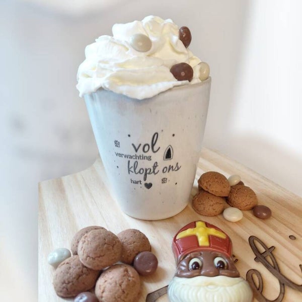 Glitter en Grime mok " vol verwachting"