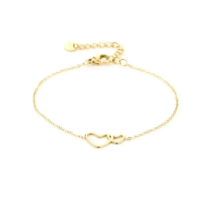 Twee hartjes armband