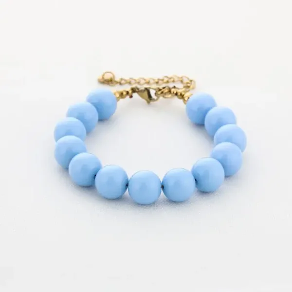 Light blue kralen armband