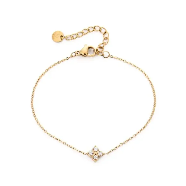 Klavertje glitter armband