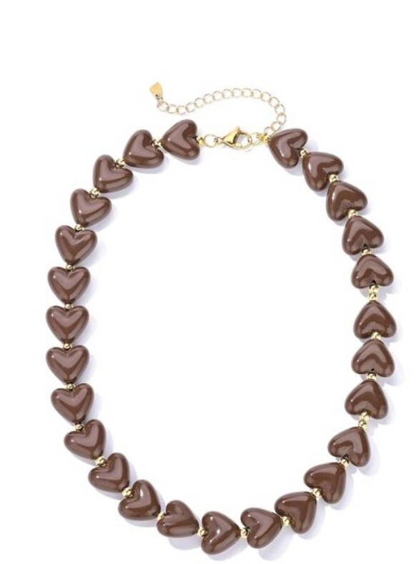 Love ketting bruin