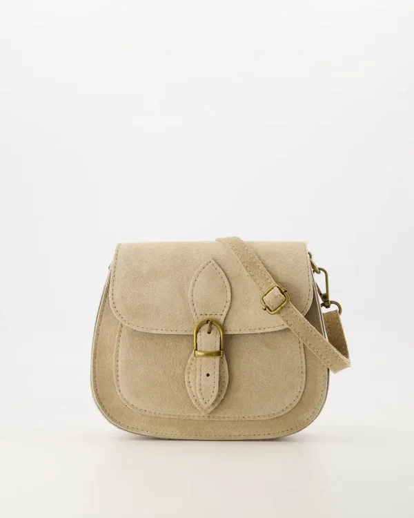 Sola suede crossbody tas