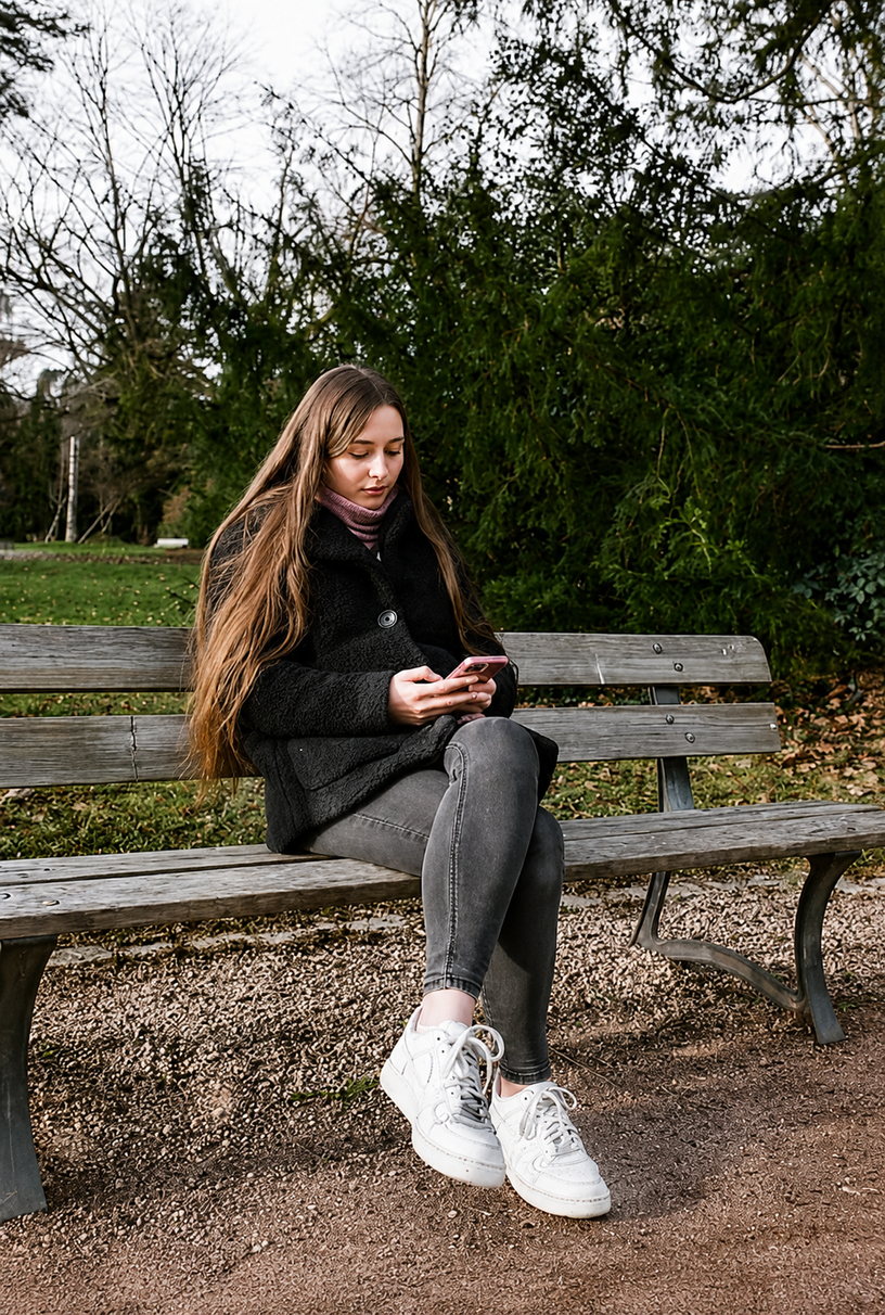 Junge Frau reflektiert ihre Gedanken und Gefühle