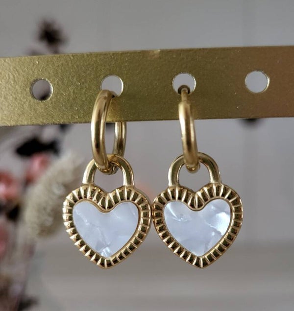 Omkeerbare hartjes zwart/wit