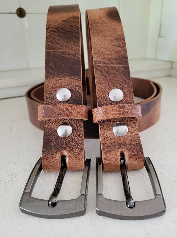 Stevige stoere broekriem bruin