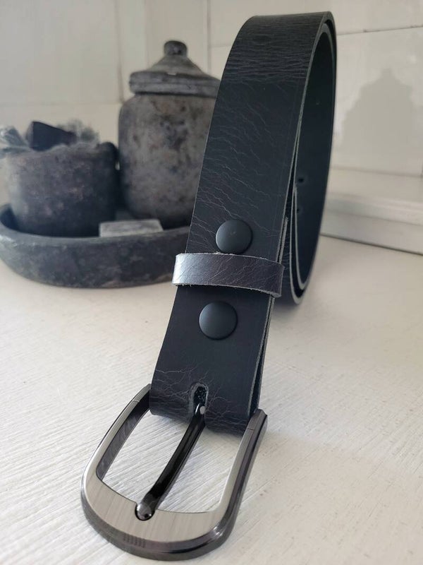 Stevige stoere broekriem zwart