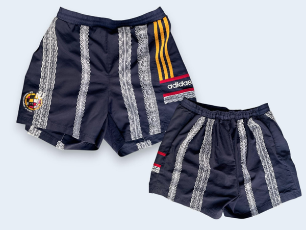 Adidas lace upcycling shorts