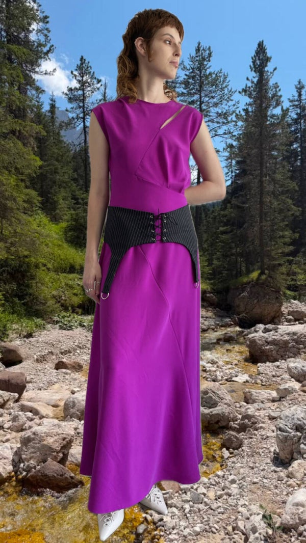 Vestido largo cut out Halen