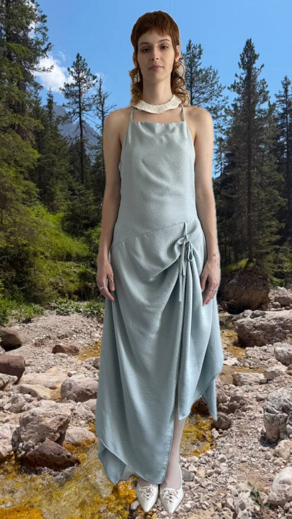 Vestido azul cielo