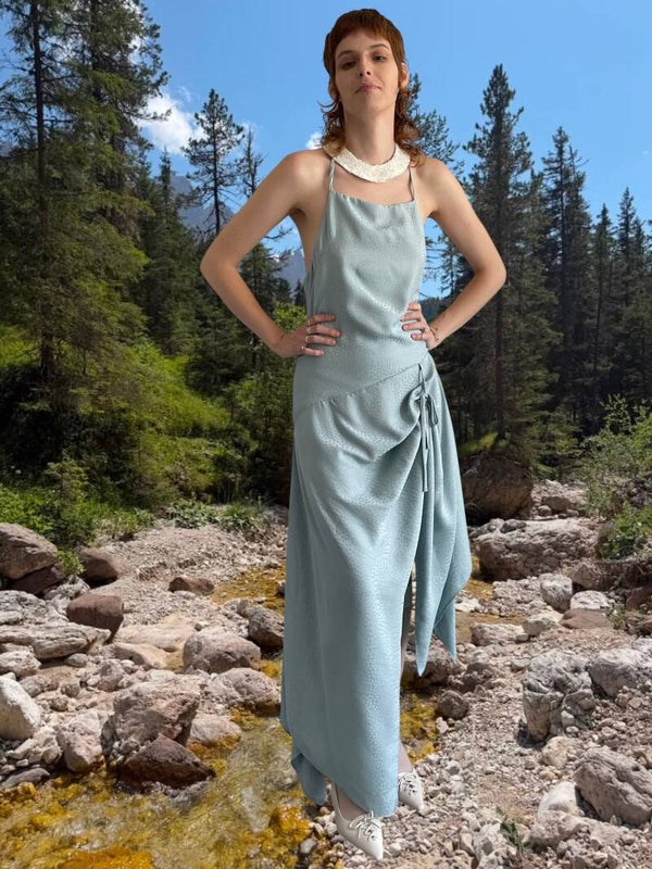Vestido azul cielo