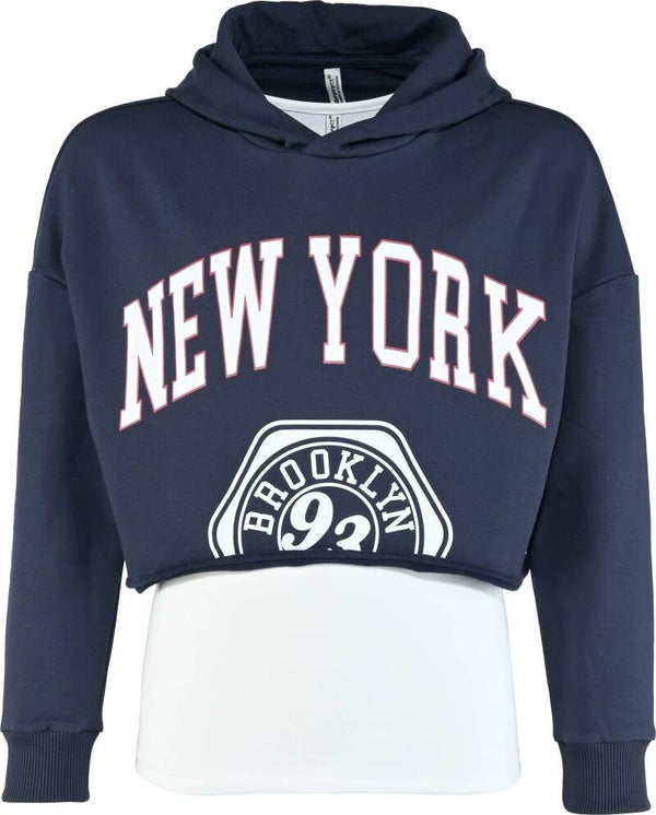 Blue Effect Hoodie + Top NY - Dark Navy