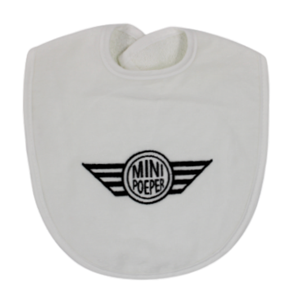 Petit Villain Mini Poeper - Wit/Zwart