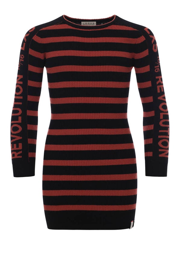 Looxs 10sixteen Printed Dress - Cinnamon*